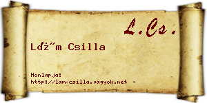 Lám Csilla névjegykártya