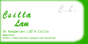 csilla lam business card
